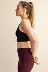 Black Crossback Sports Bra