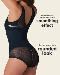 Sheer Boldly Sheer Stripe Detail Sculpting Bodysuit