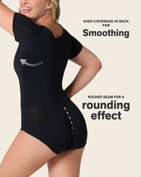 Leonisa Short Sleeve Round Neck Shaper Bodysuit