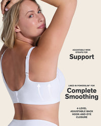 Daily Lace Wireless Support Bra White