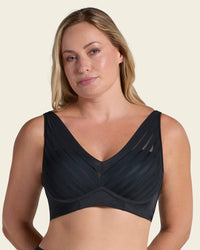 Daily Lace Wireless Support Bra Black