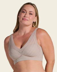 Daily Lace Wireless Support Bra Nude