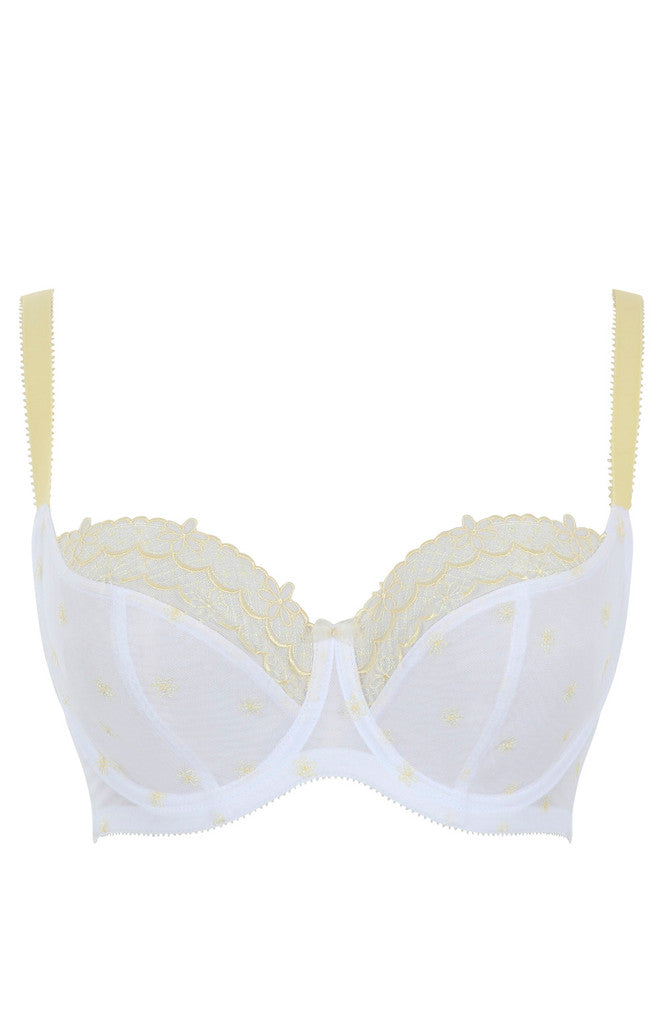 Panache Blossom balcony bra white/lemon