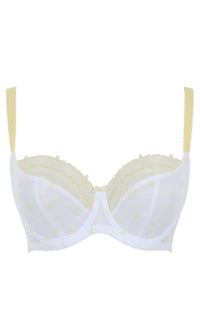 Panache Blossom balcony bra white/lemon
