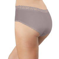 Modal Hipster featuring Crossed Lace Trim: Black