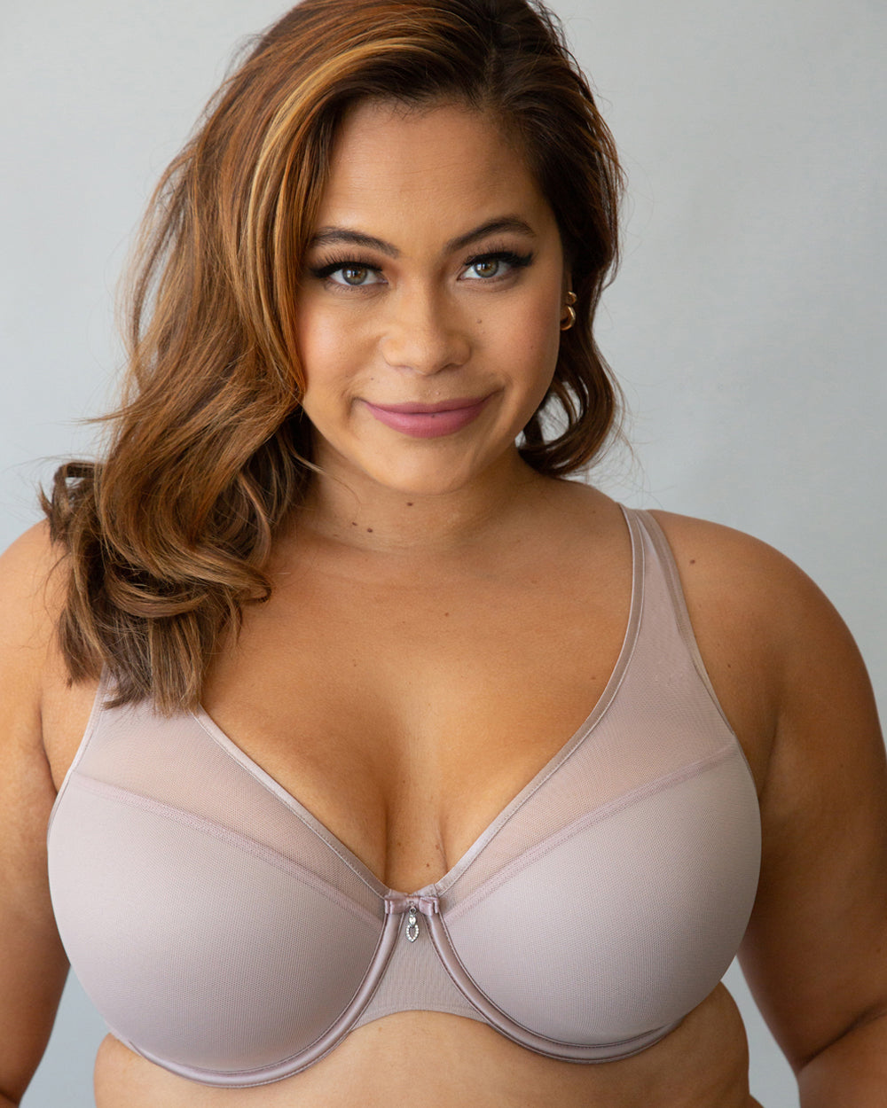 Curvy Couture Plunge T-Shirt Bra Bark