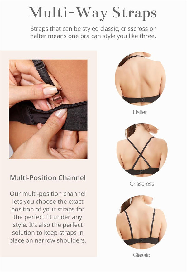 Montelle Allure light push up bra black