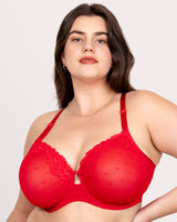 Curvy Couture Sheer Whisper Diva Red