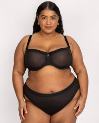 Curvy Couture Mesh Sheer Brief