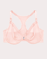 Sheer Mesh Plunge Front Close Racerback