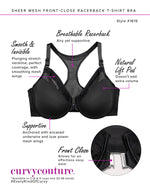 Front Close Racerback T-Shirt Bra