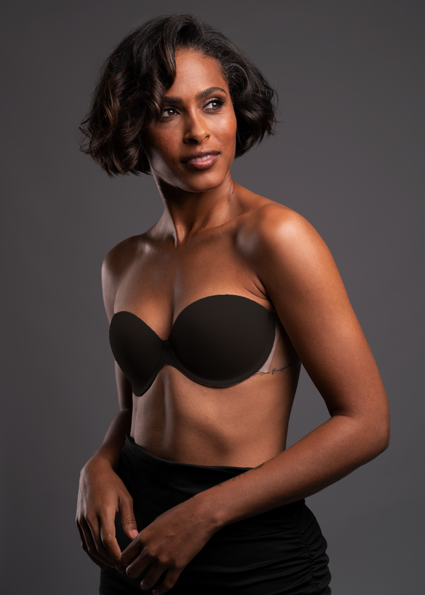 Go Bare Backless Strapless Bra- Black