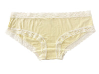 Rib Modal Cheeky With Contrast Lace Navy