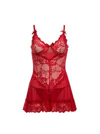 Red Lacey Babydoll Set