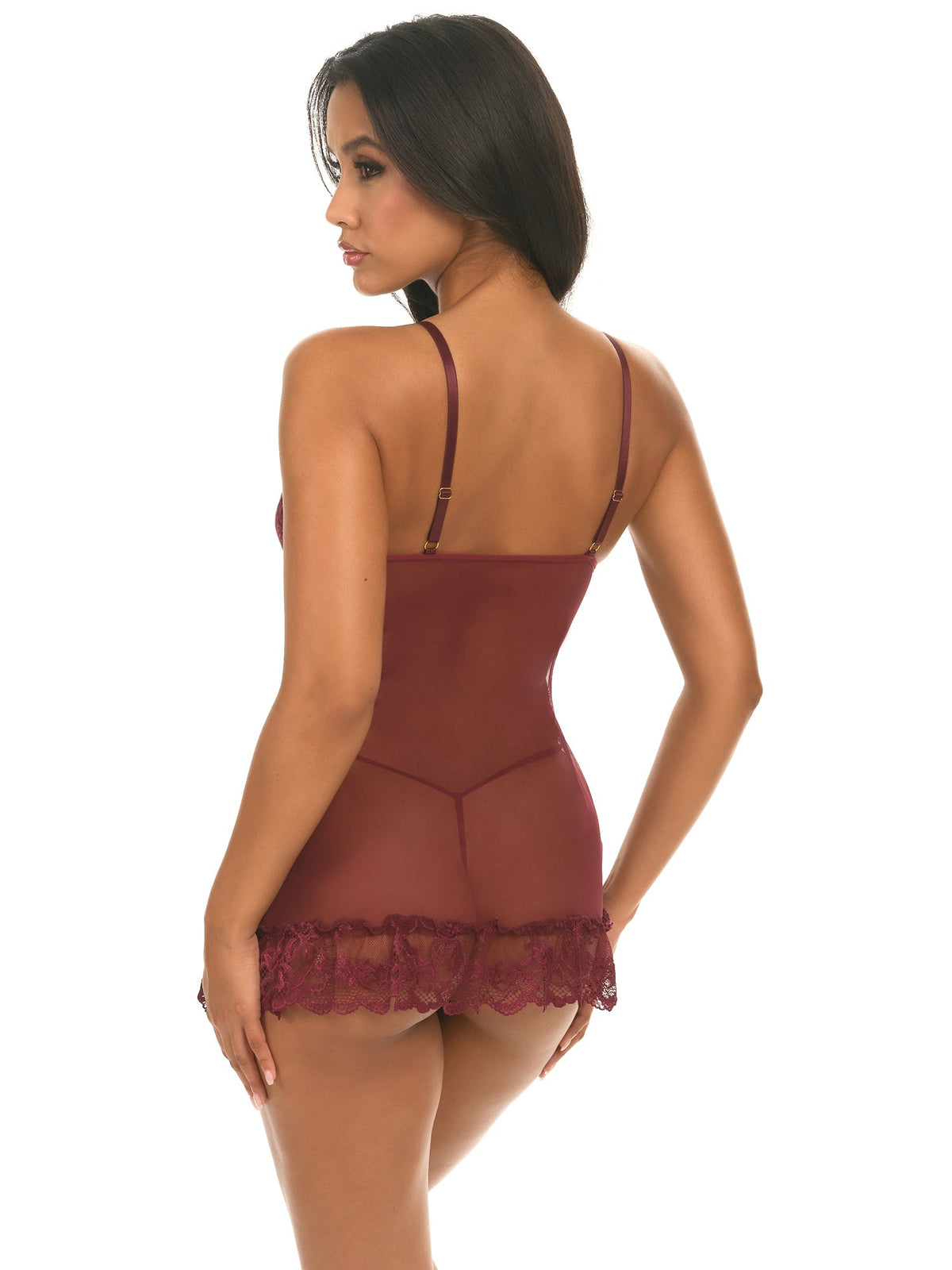 Lacey Babydoll Set Zinfandel