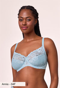 Montelle Muse Full Cup Lace Bra-Dewdrop/Chantilly