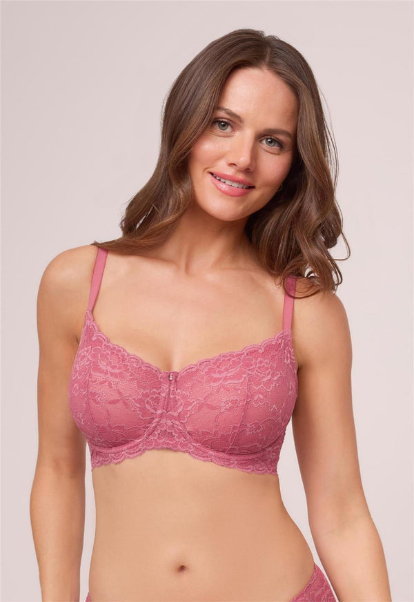 Montelle Flirt Demi Lace Bra Lipstick