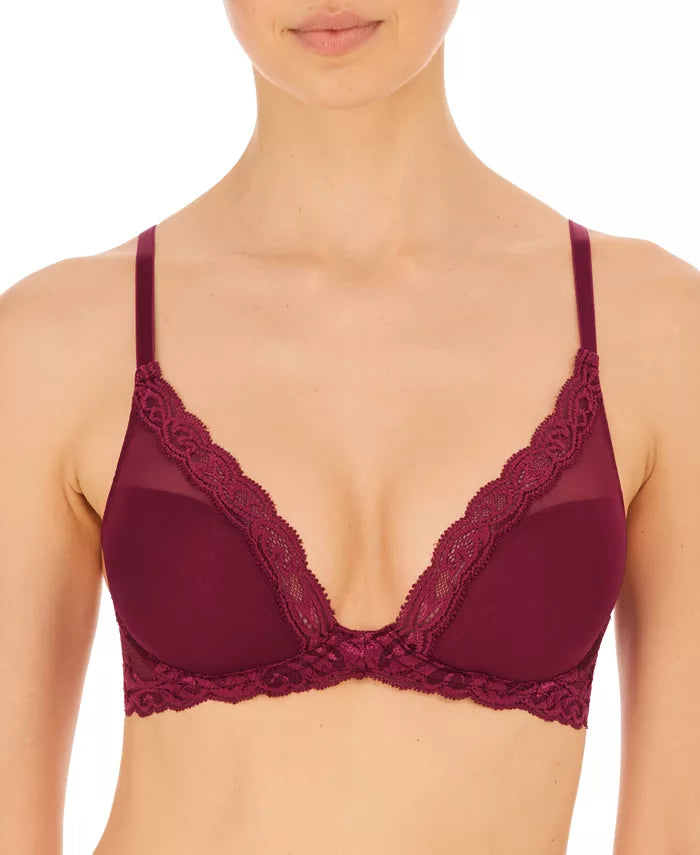 Natori Feathers Contour Plunge- Crushed Velvet