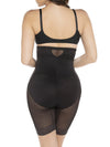 Extra Firm Sexy Sheer Shaping Hi- Waist Thigh Slimmer Black