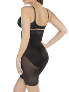 Extra Firm Sexy Sheer Shaping Hi- Waist Thigh Slimmer Black