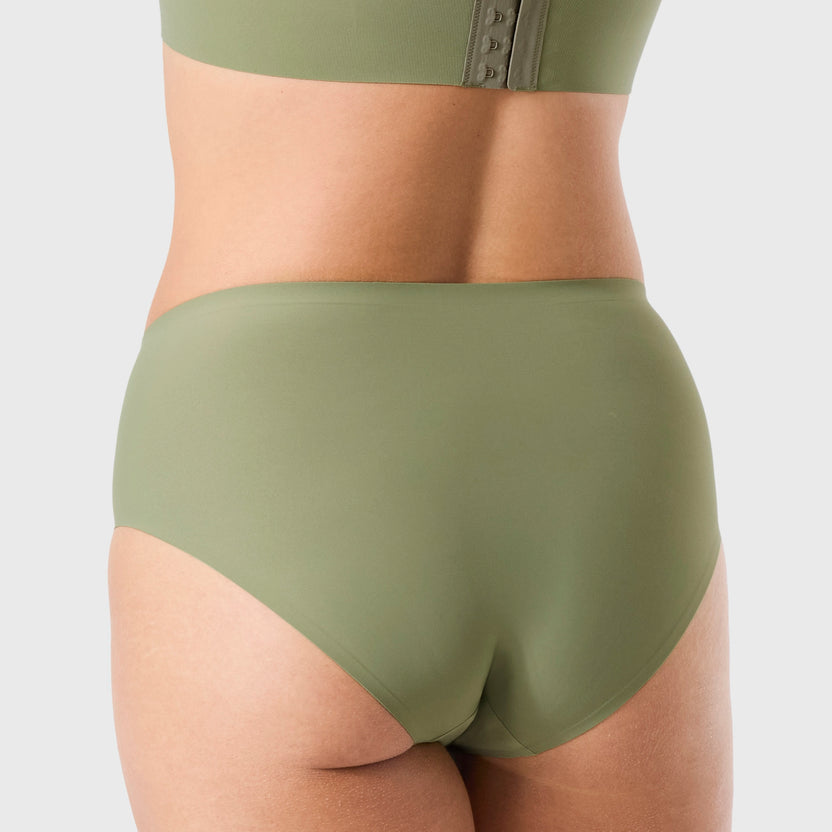 Evelyn and Bobbie High Waist Retro Bikini Matcha