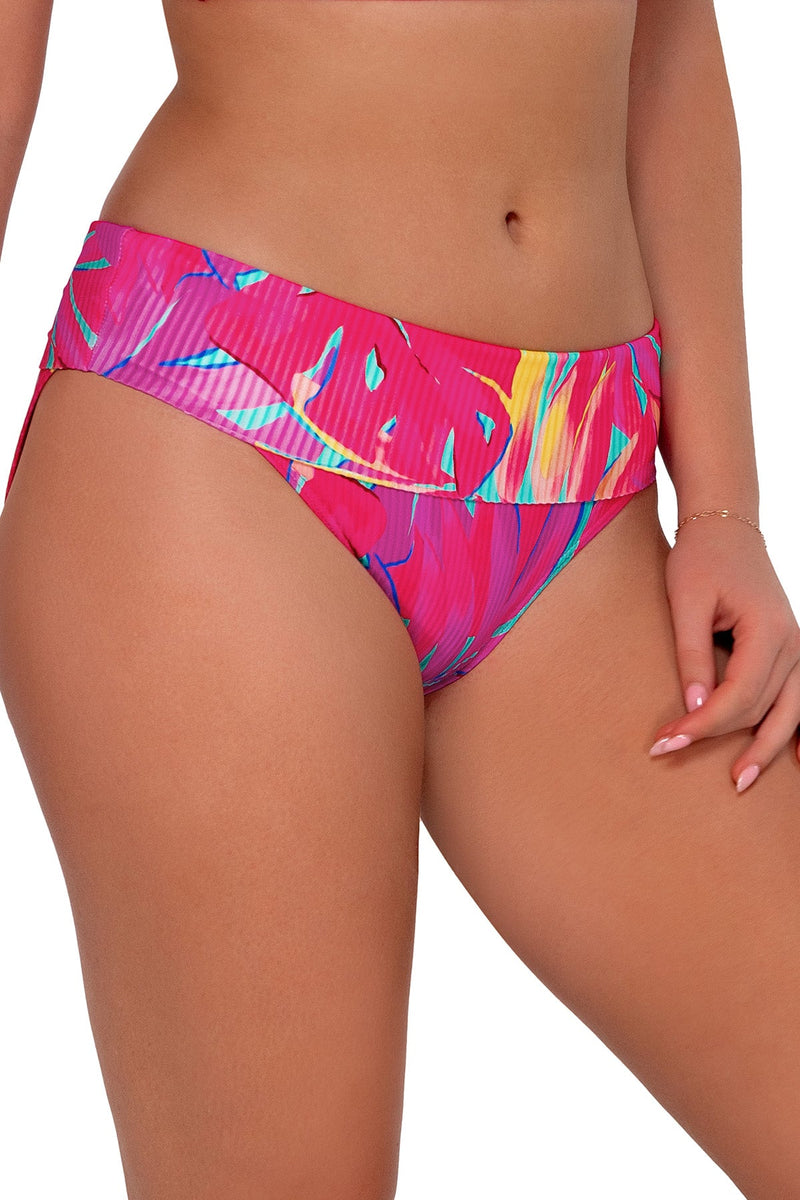 Hannah Highwaist Swim Bottom-Oasis Sandbar