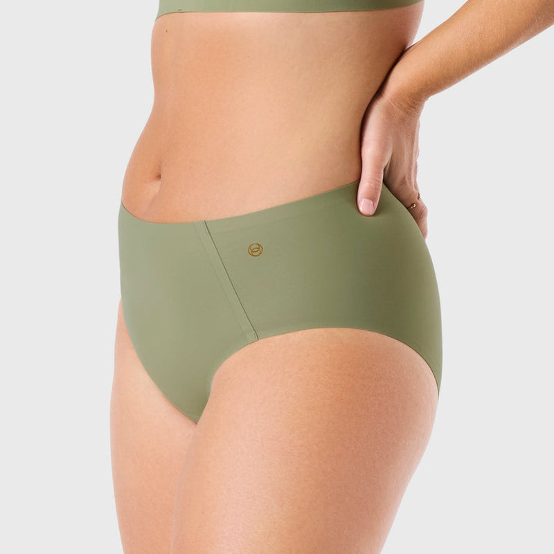 Evelyn and Bobbie High Waist Retro Bikini Matcha