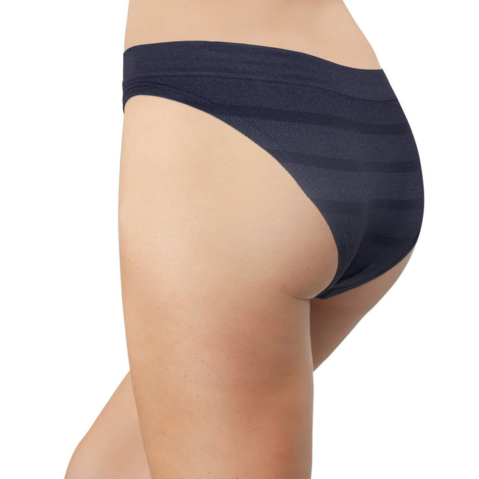 Dark Blue Textured Seamless Tag Free Bikini