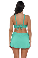 Aqua Mist Sandbar Rib Vienna V Wire Swim Top