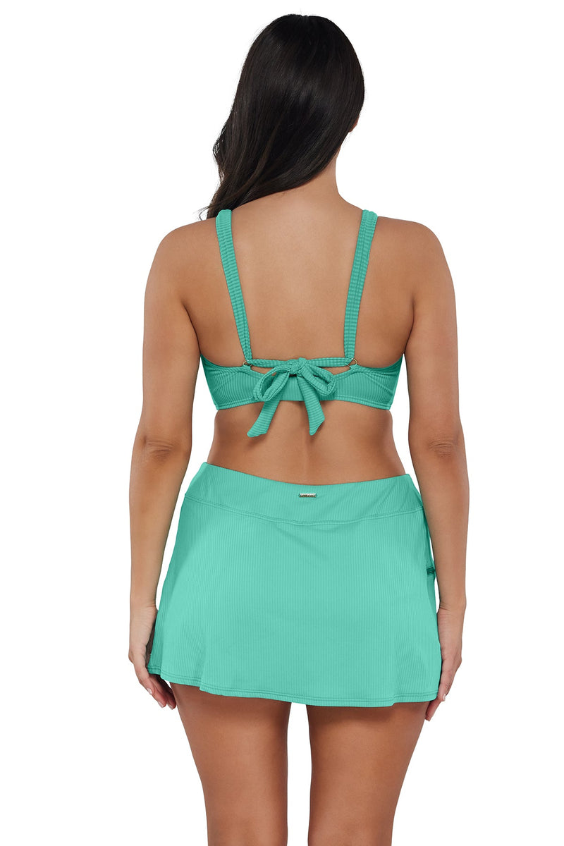 Aqua Mist Sandbar Rib Vienna V Wire Swim Top