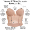 Valerie Deep Front Plunge V-Wire Backless Strapless Bridal Bra
