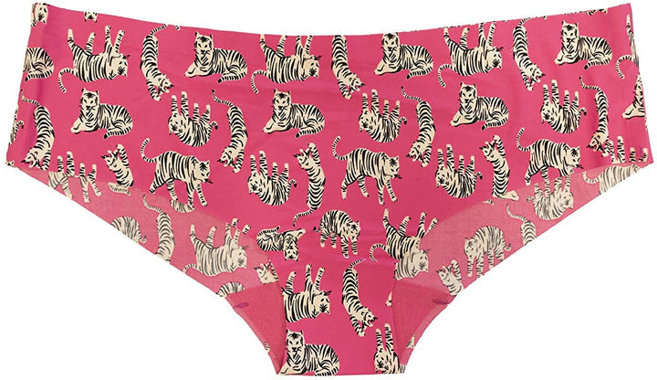 Hot Pink Tiger No Show Laser Cut Hipster