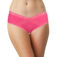 Modal Hipster Crossed Lace Trim Fuchsia