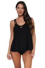 Pacifica Black Sadie Tankini Top