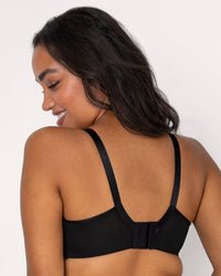 Curvy Couture No Show Lace Bra- Black