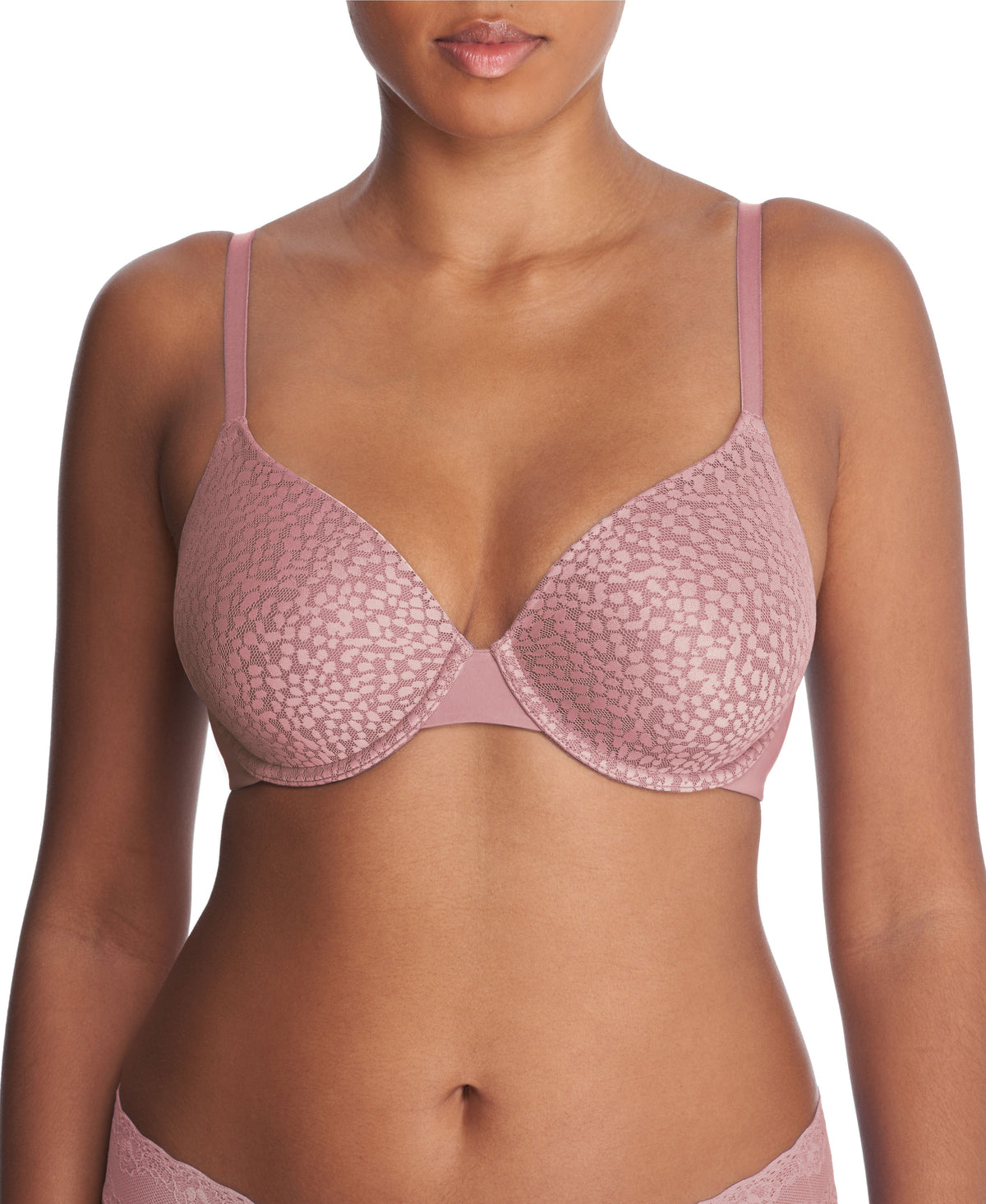 Natori Comfort Evolution Underwire Convertible Memory Foam Bra Ash Rose