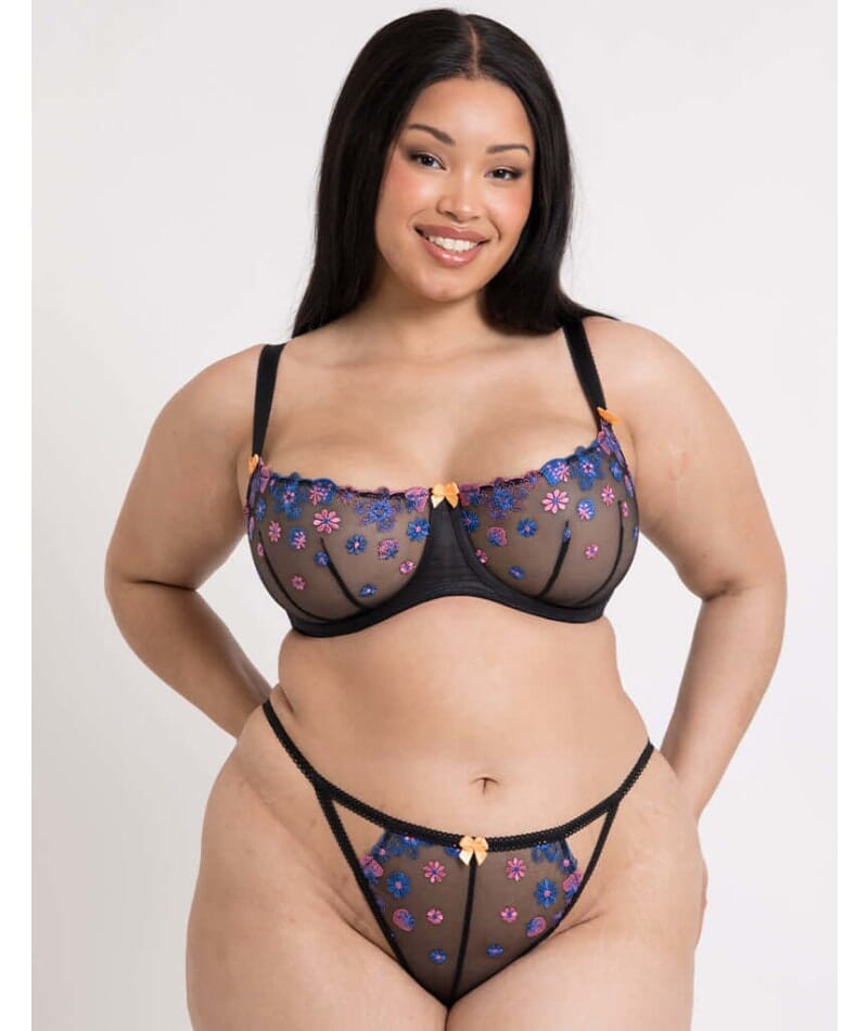 Curvy Kate Strawberry Crush Balcony black Bra