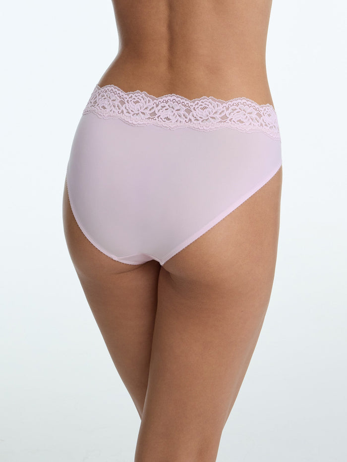Divine Lace Trim French Cut Brief-Lilac Pink