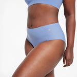 Evelyn and Bobbie High Waist Retro Bikini Blue cloud