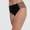 Evelyn and Bobbie High Waist Retro Bikini Black Lace