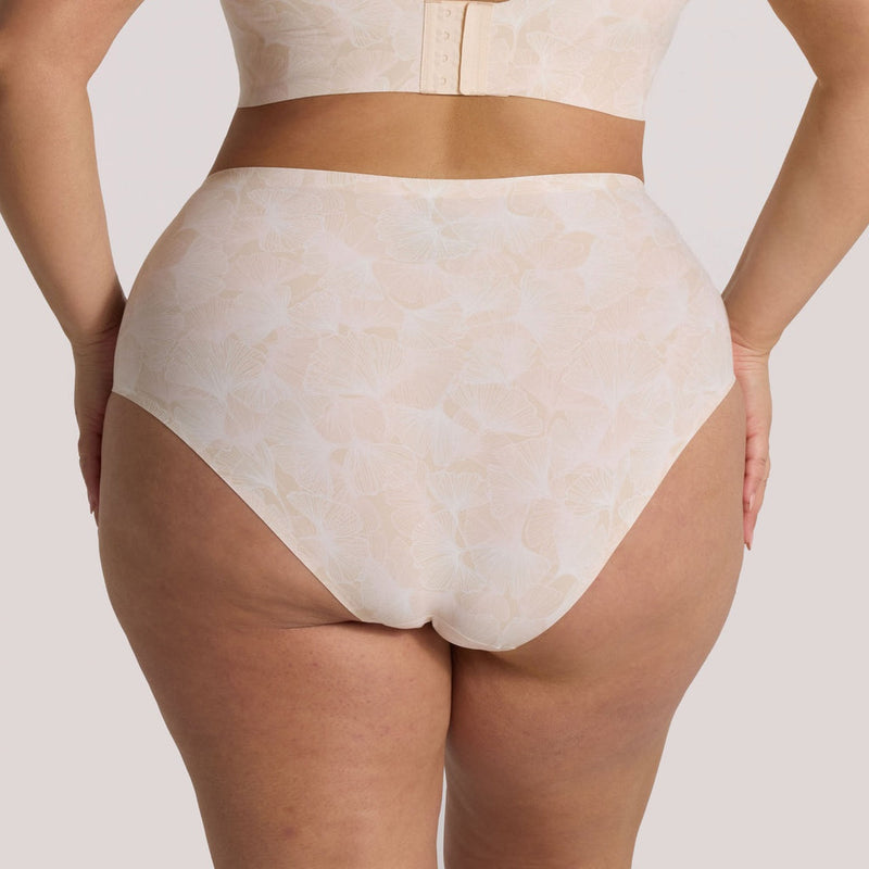 Evelyn and Bobbie High Waist Retro Bikini Champagne Ginko