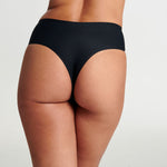 Evelyn and Bobbie High Waisted Thong Black