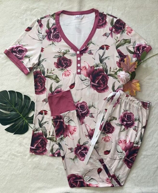 Rose Floral Jogger Set