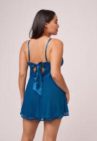 Lacy Babydoll Set Peacock