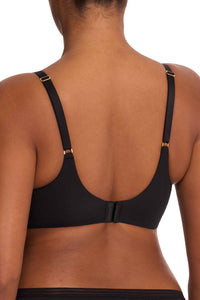 Love Lace Back Smoothing Plunge T-Shirt Bra-Black