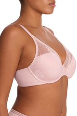 Love Lace Back Smoothing Plunge T-Shirt Bra-Pink Pearl