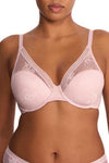 Love Lace Back Smoothing Plunge T-Shirt Bra-Pink Pearl