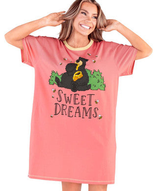 Sweet Dreams Bear Women's Pink Nightshirt