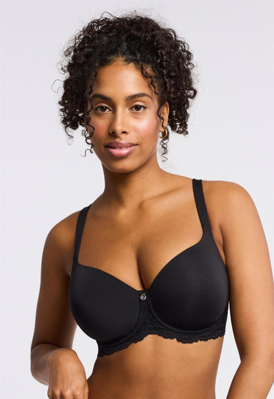 Montelle Pure Plus Full Coverage T-Shirt Bra-Black
