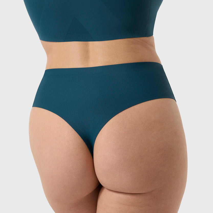 Evelyn and Bobbie High Waisted Thong Deep Tide